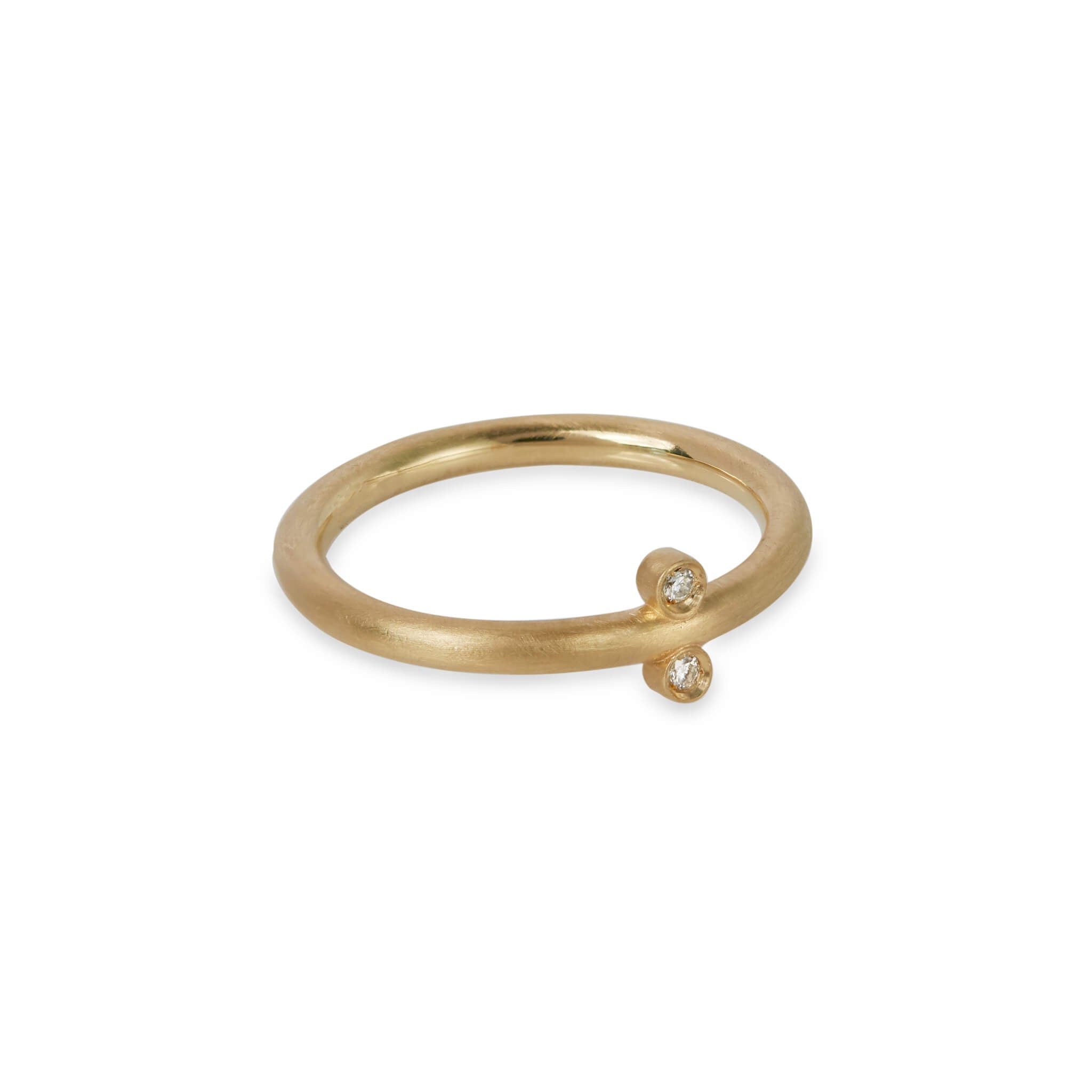 Aliança Union em Ouro Amarelo 18k com Brilhantes