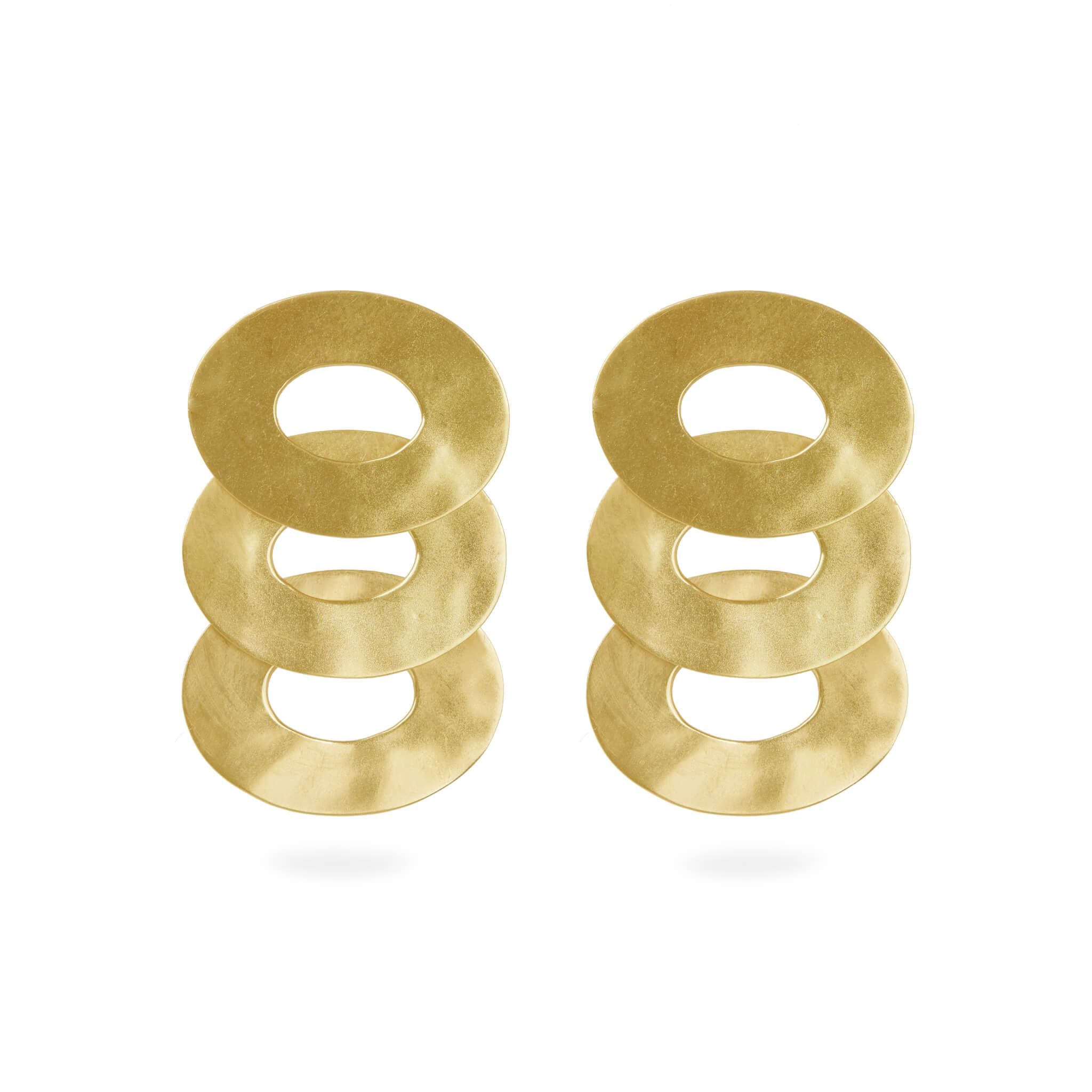 Brinco Disco em Ouro Amarelo 18k