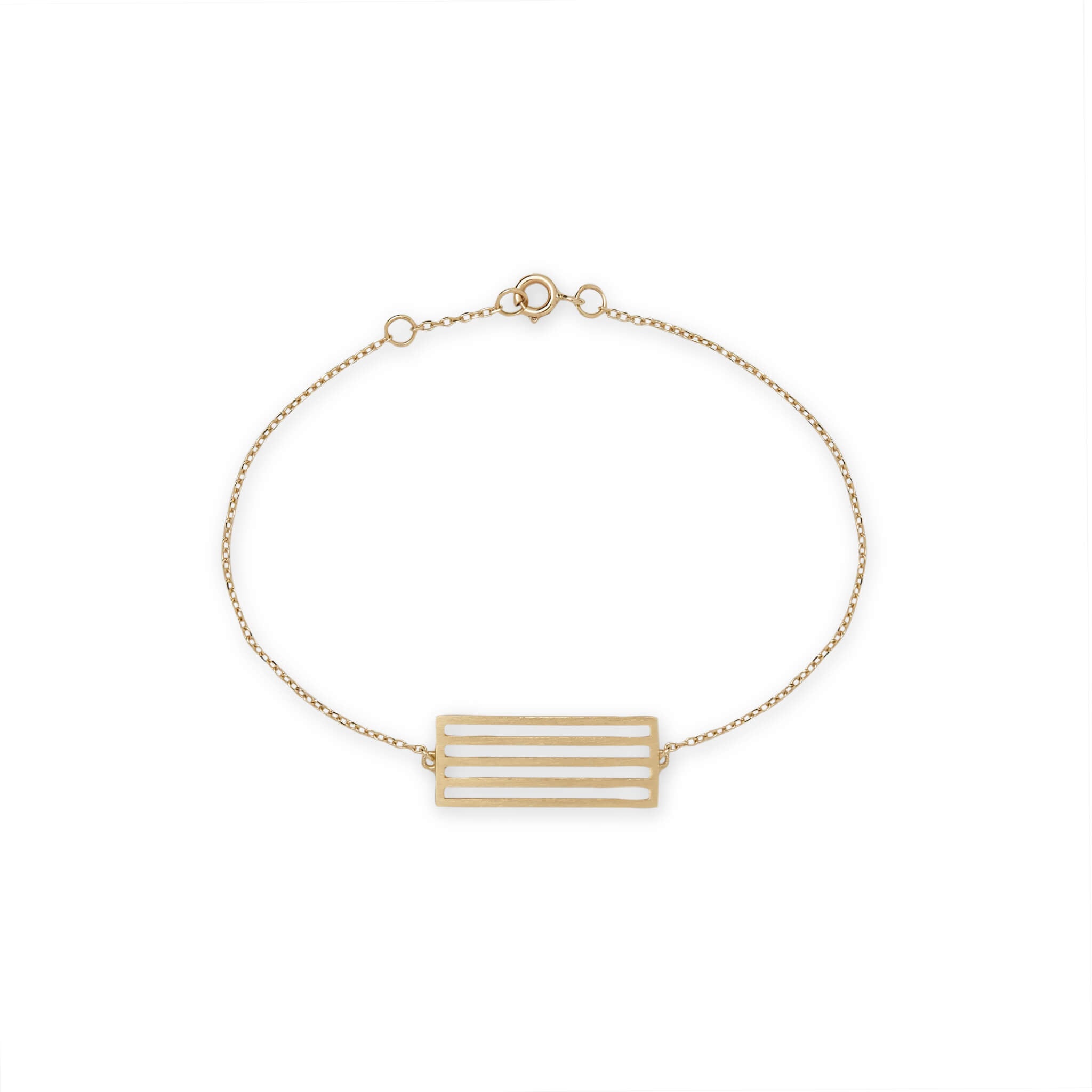 Pulseira Ripada em Ouro Amarelo 18k