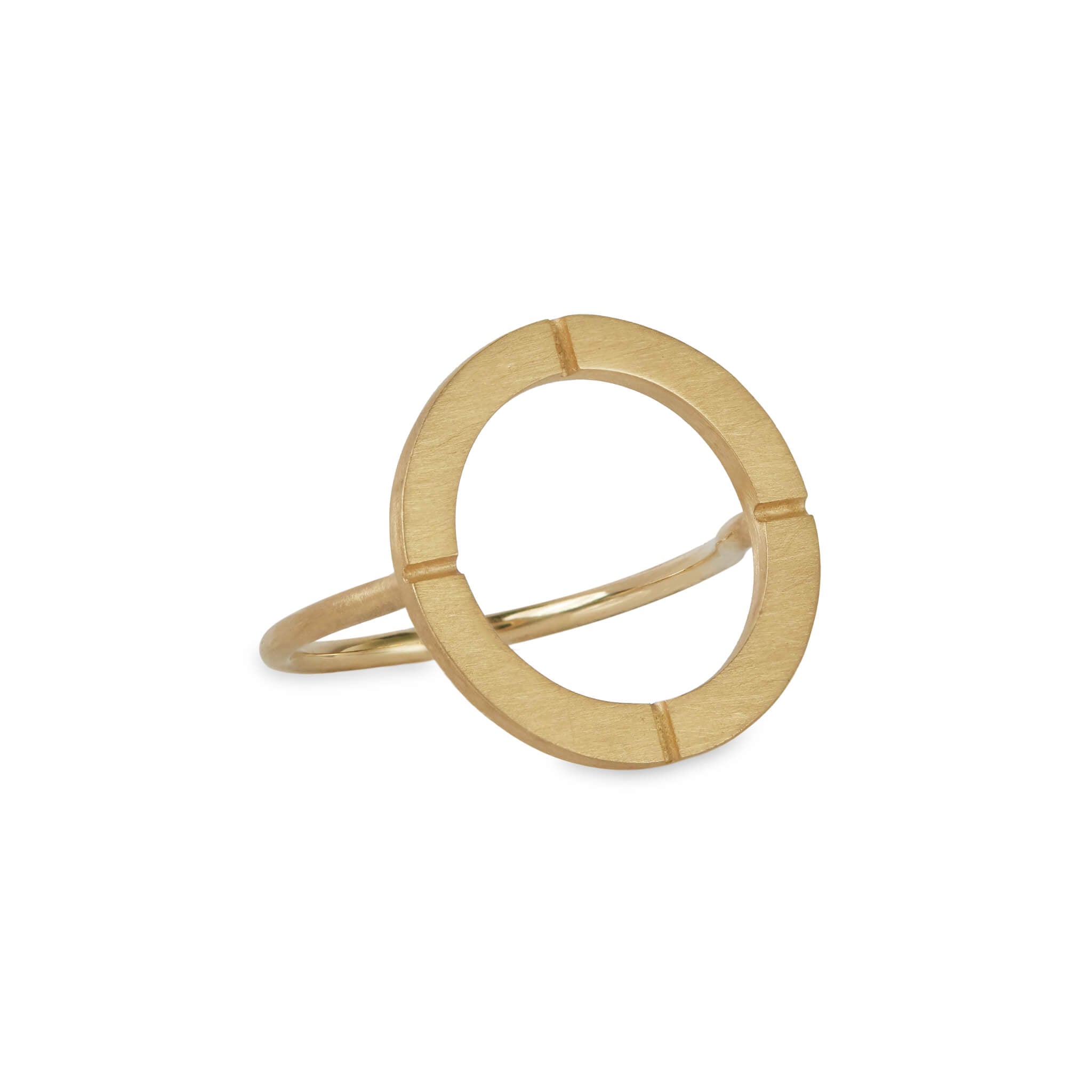 Anel Aros Grande em Ouro Amarelo 18k